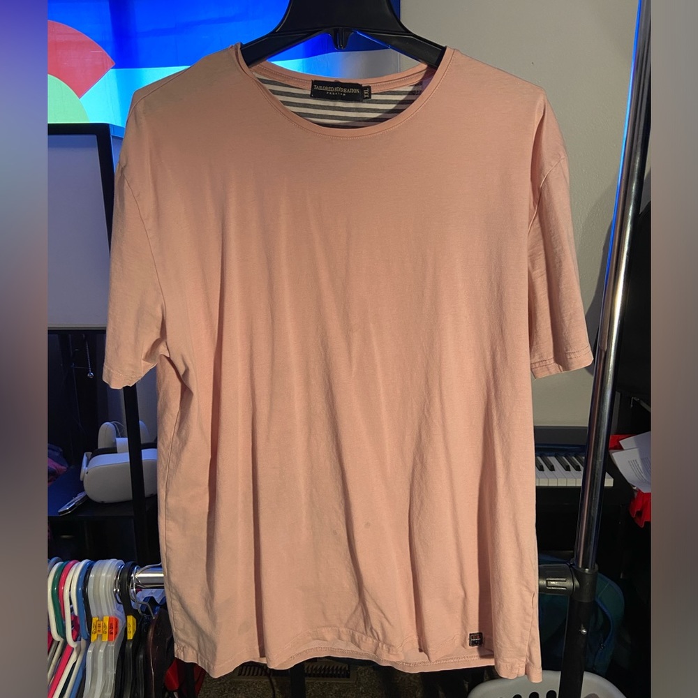 TR Premium - Crew Neck Men's Cotton T-Shirt|Pink|